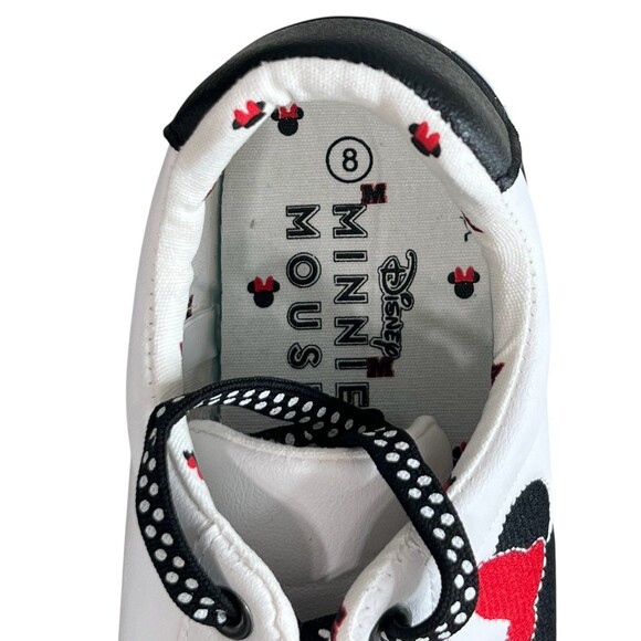 Ground Up Women's White Minnie Mouse Low-Top Court Sneakers Shoes Disney Size 8 - Picture 7 of 9